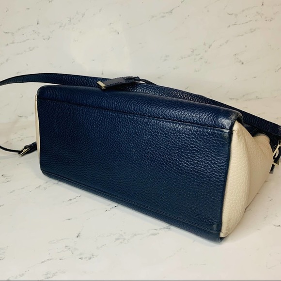 Kate Spade Holden Street Leslie Bag Navy Galaxy Sand + Tellie Bifold Wallet - Picture 4 of 11